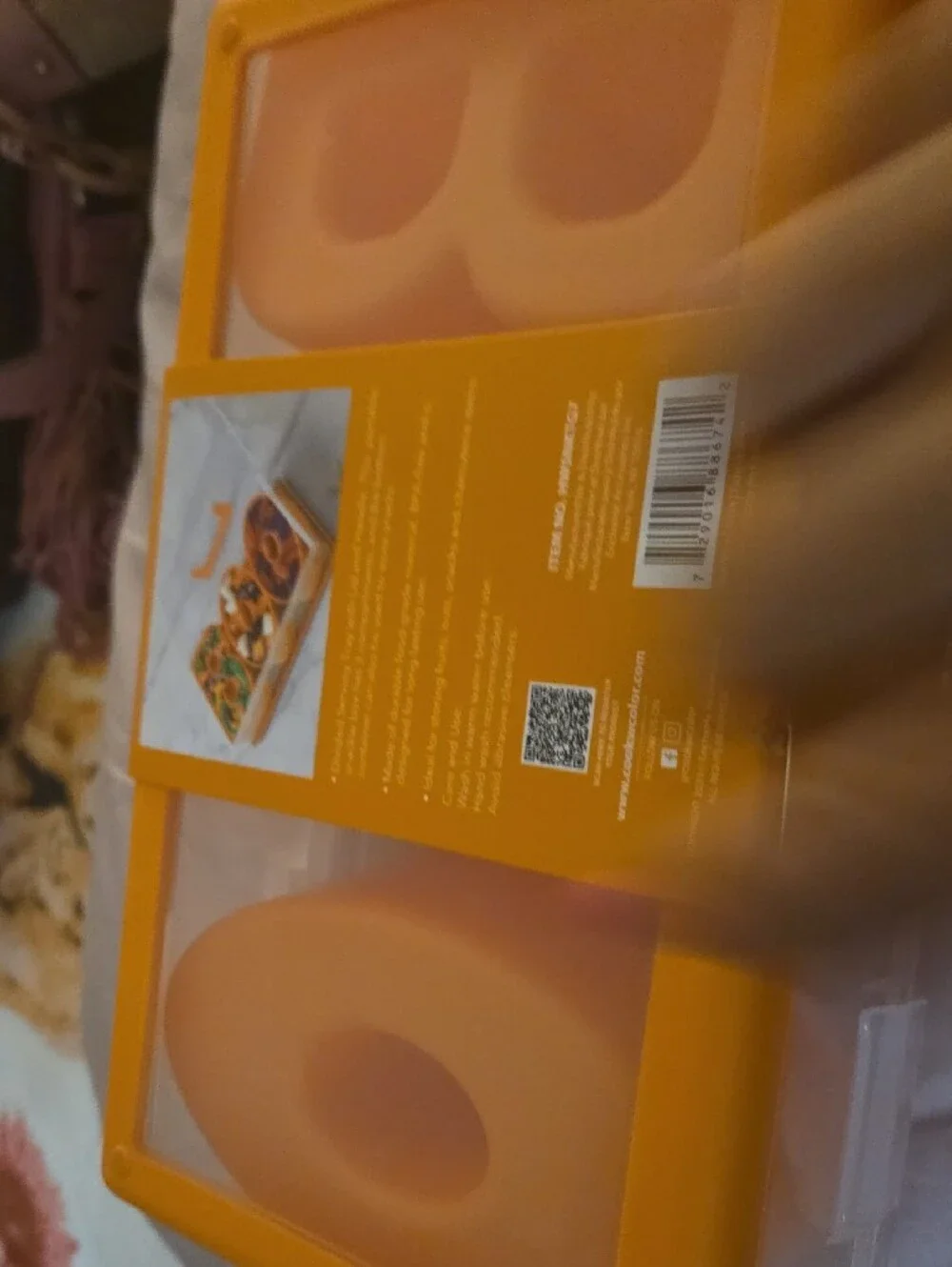 CWC Orange Portable Snack Box -BOO 3-Compartment Organizer